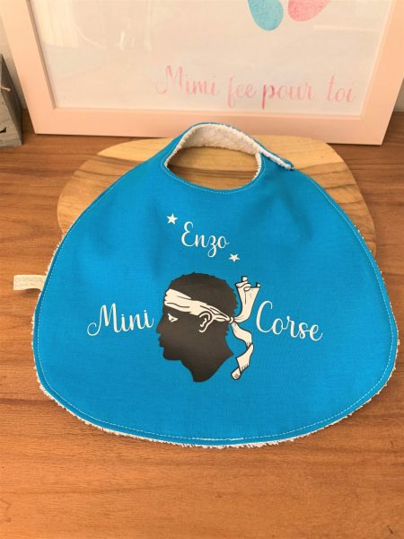 Bavoir bébé tête de Maure, série spéciale Corse