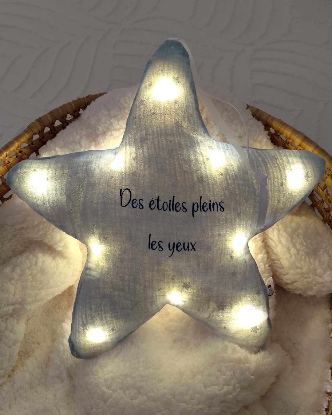 veilleuse bébé étoile personnalisée LED lumière douce nuit bébé