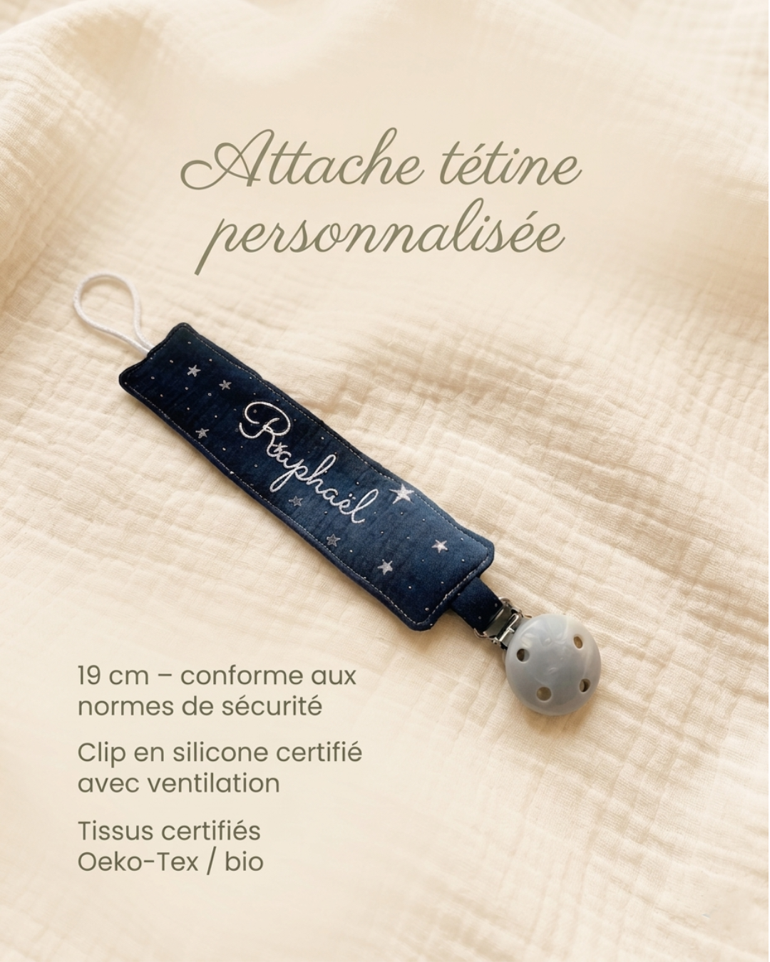 attache-tetine-personnalisee-securite-certifiee.jpg attache tétine personnalisée norme sécurité silicone tissu certifié