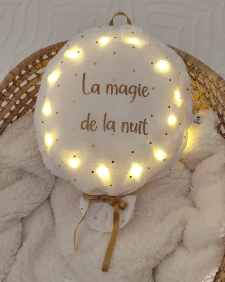 veilleuse ballon bébé personnalisée lumière LED chaude décoration chambre bébé