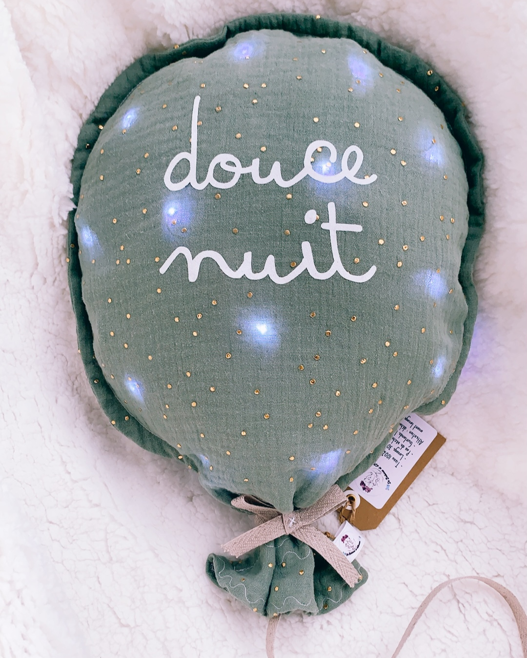 veilleuse ballon verte bébé lumière LED douce nuit décoration chambre enfant