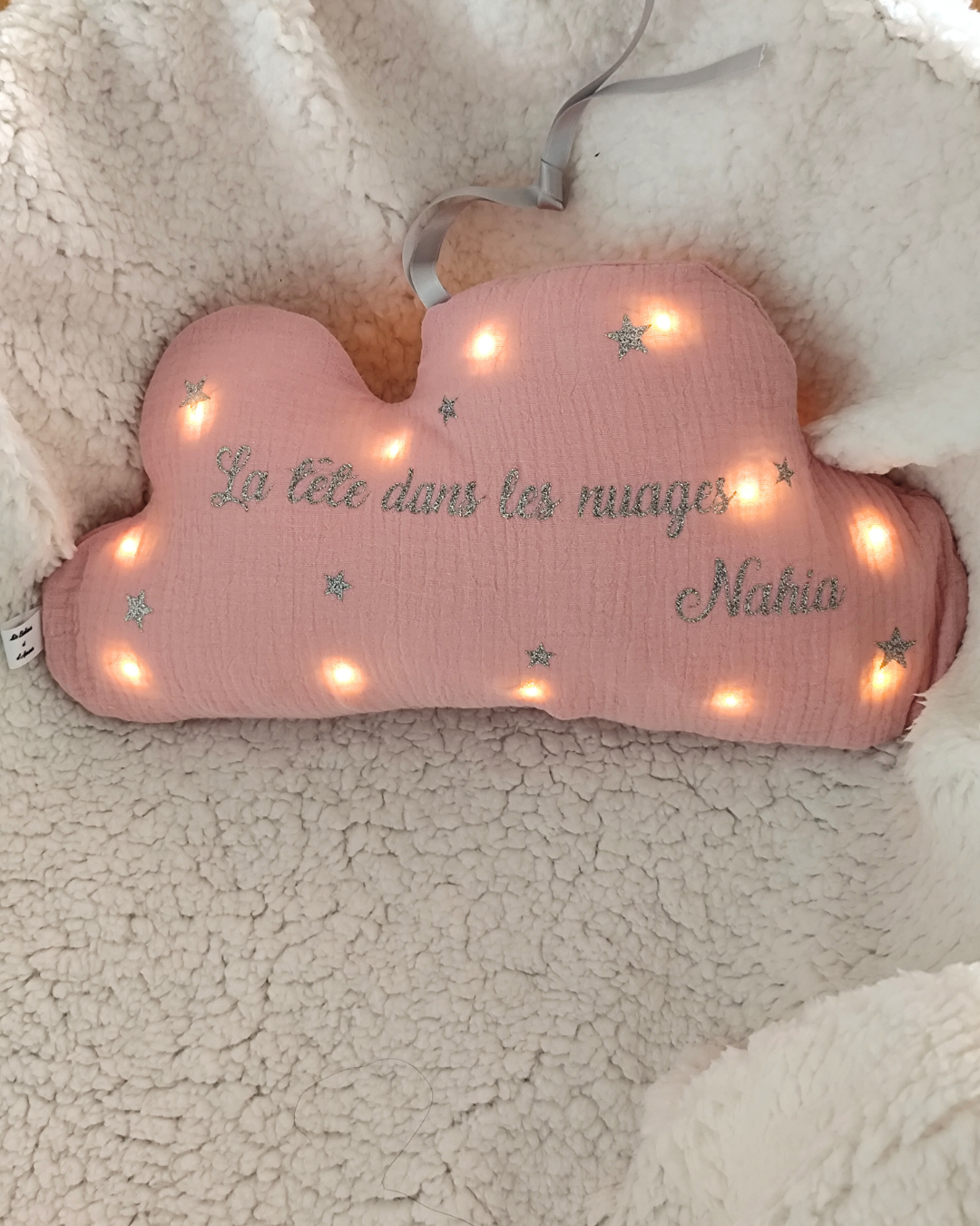 veilleuse bébé nuage personnalisée prénom cadeau naissance