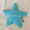 veilleuse bebe etoile tissu double gaze coton personnalisee prenom couleur bleu