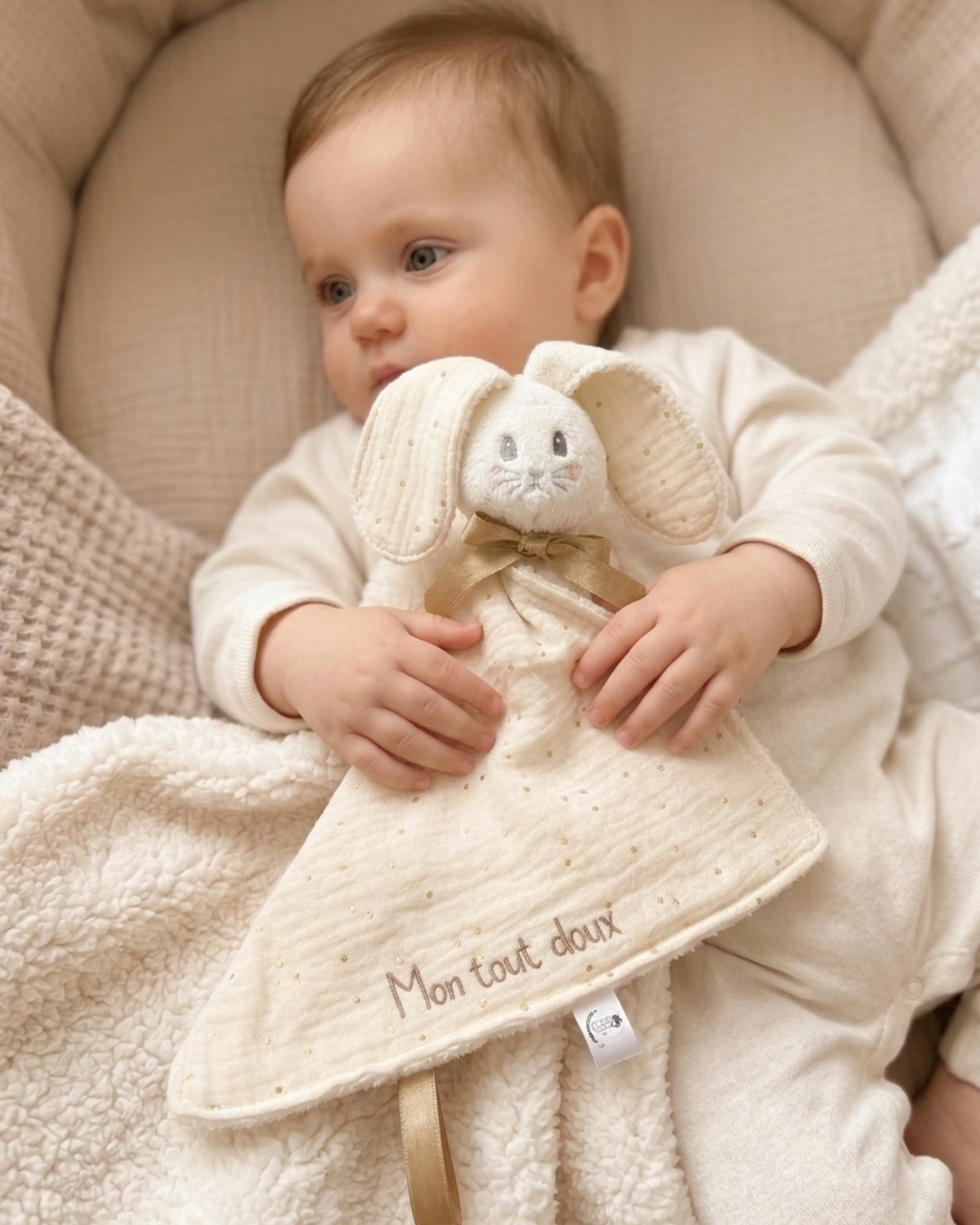doudou-bebe-personnalise-lapin-double-gaze-mon-tout-doux-attache-tetine.jpg doudou bébé personnalisé lapin double gaze avec attache tétine