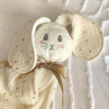 visage doudou lapin bébé personnalisé en tissu doux double gaze coton