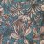 Tissu coton motif bleu à fleurs